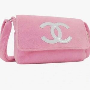 NWT Chanel Precision Pink Logo Shoulder Bag gift with purchase  new in package